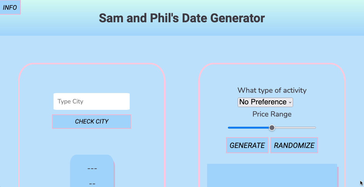 Picture of project of date suggester